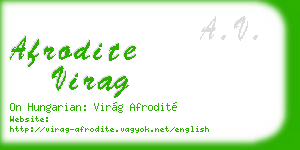 afrodite virag business card